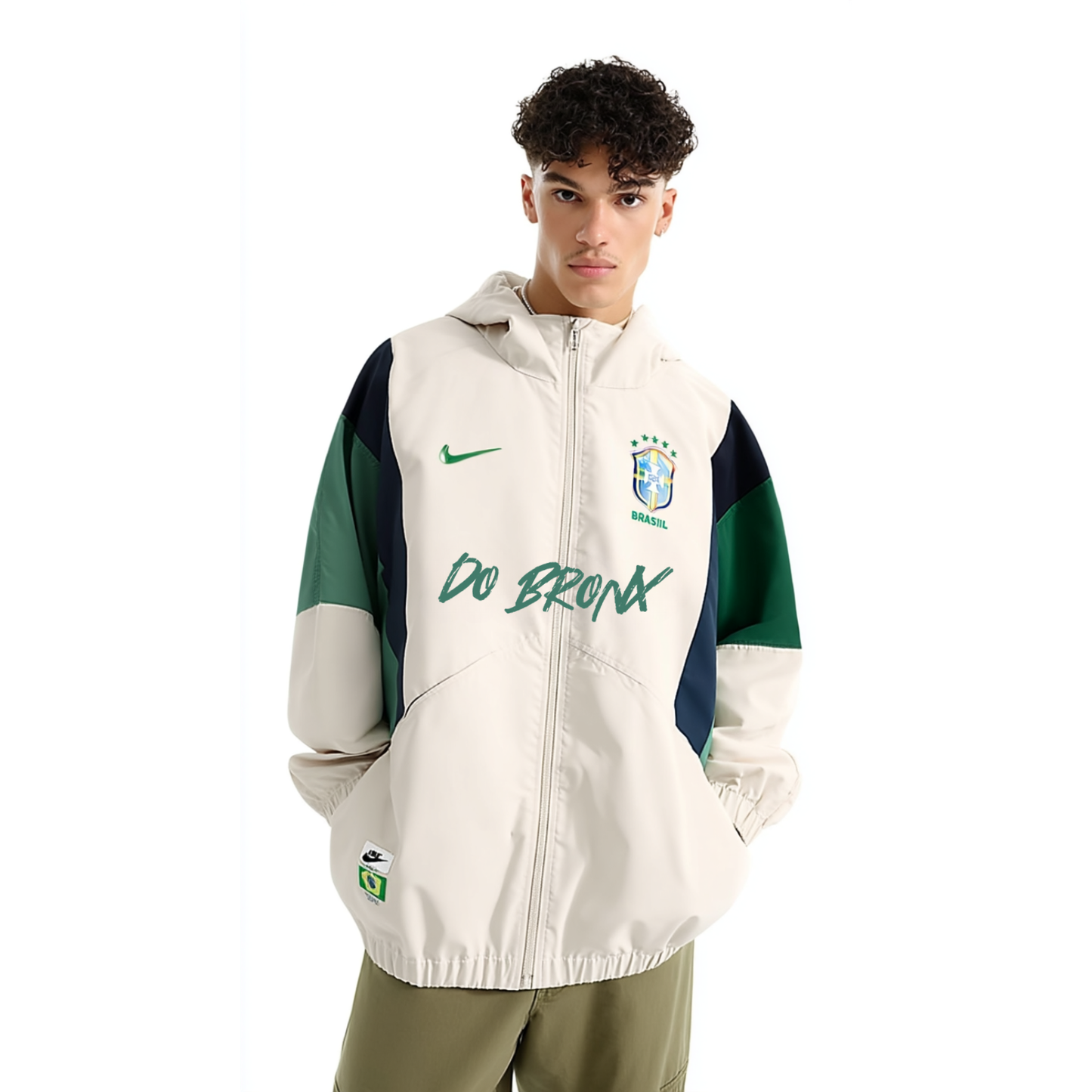 Charles Oliveira x Brasil Windbreaker Green